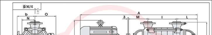 D/DG型卧式鍋爐多級泵安裝尺寸