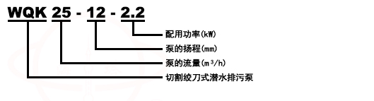 WQK/QG無堵塞切割絞刀式潛水泵型号意義